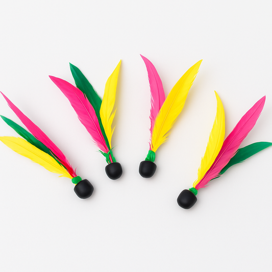 4 fjerbolde Sort (STANDARD)